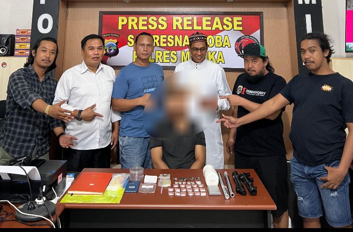 Kembali Berulah, Residivis Sabu di Mimika Diciduk Bersama Puluhan Paket Siap Edar