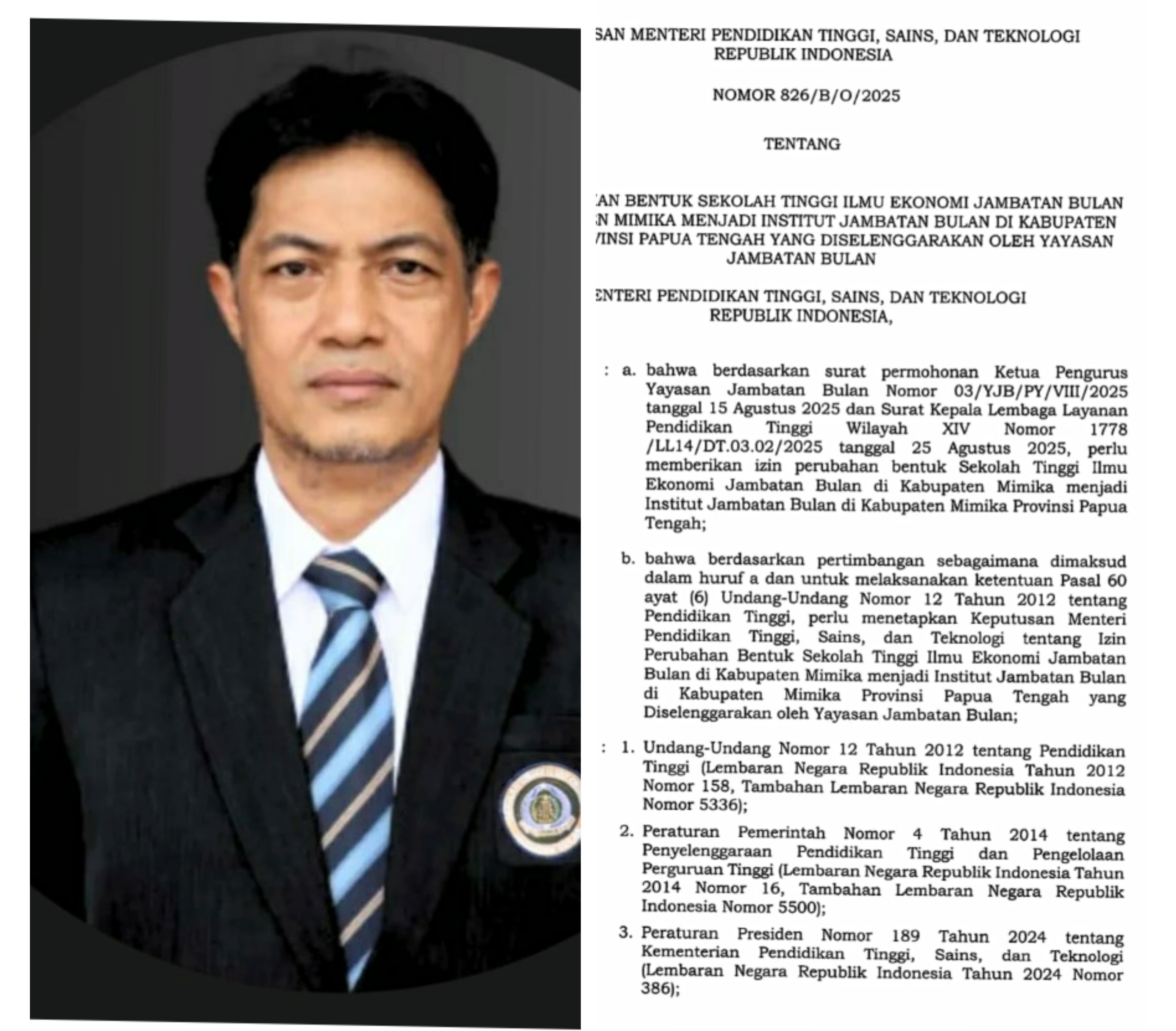 STIE Jambatan Bulan Resmi Bertransformasi Menjadi Institut Jambatan Bulan